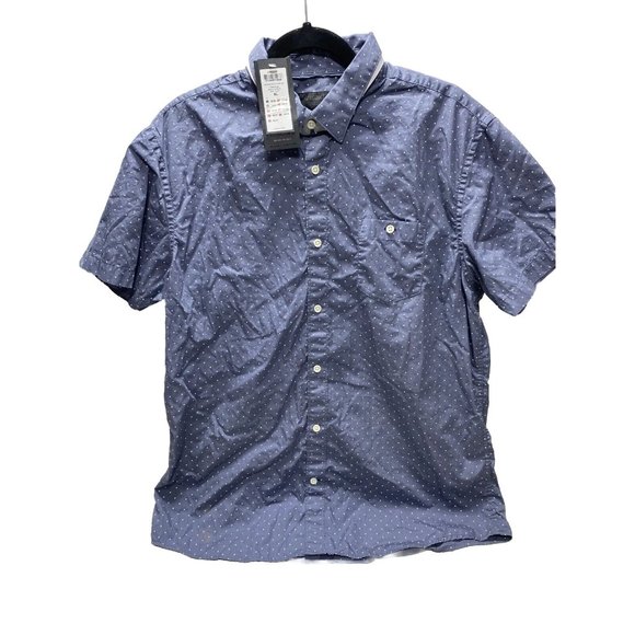 "Produkt" Mens Blue Button Up Dress T-Shirt Size XL Blue ,As is stain Brand New - Picture 1 of 9